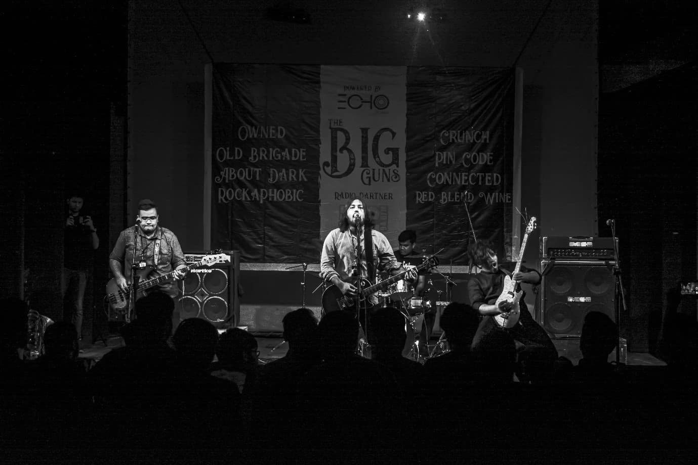 Old Brigade performing at The Big Guns gig.
