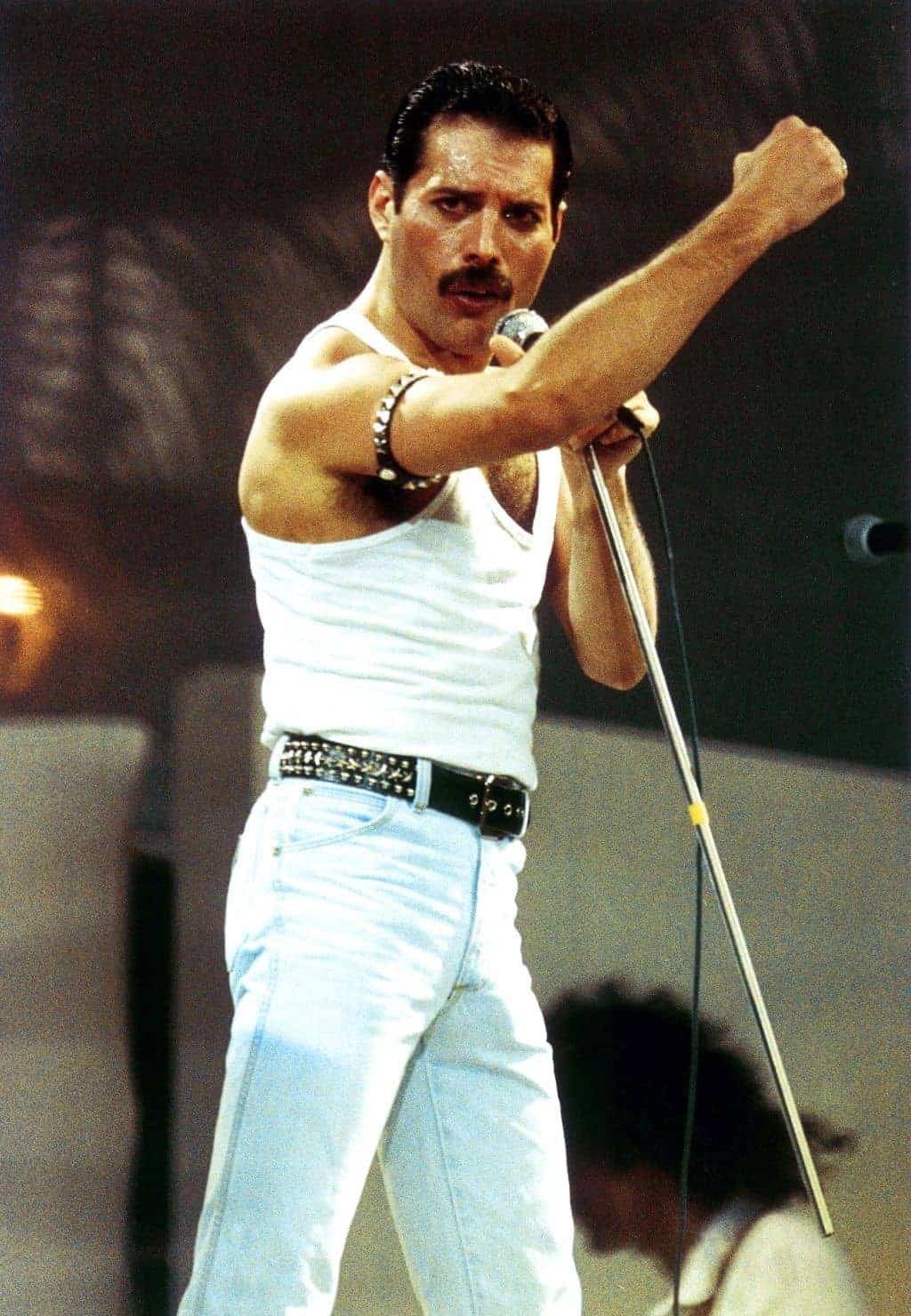 Freddie Mercury at his peak during the 1985 Live Aid concert